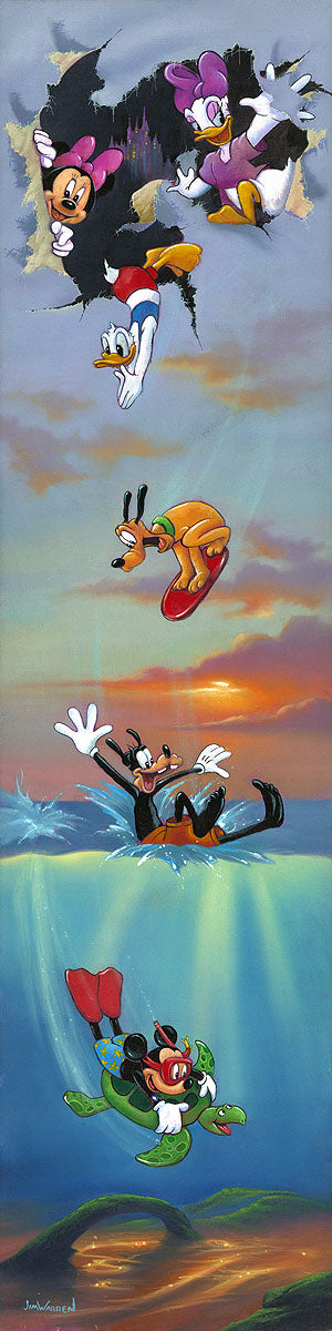 Mickey and Pals Big Day Off  by Jim Warren | Signed and Numbered Edition Online Hot Sale