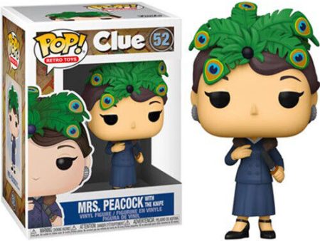 CLUE: MRS. PEACOCK WITH THE KNIFE #52 - FUNKO POP!-EXCLUSIVE Discount