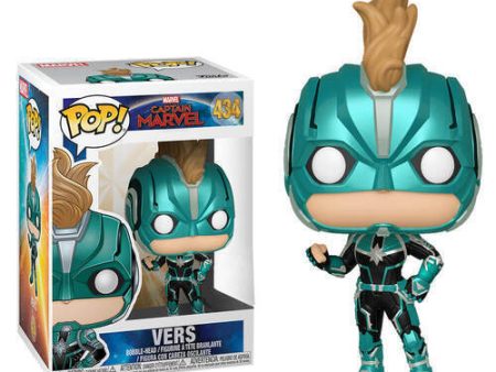 CAPTAIN MARVEL: VERS (MASKED) #434 - FUNKO POP!-EXCLUSIVE Cheap