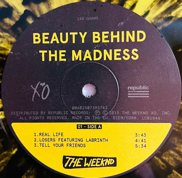 Weeknd - Beauty Behind The Madness (Black Yellow Splatter) (Used LP) For Discount